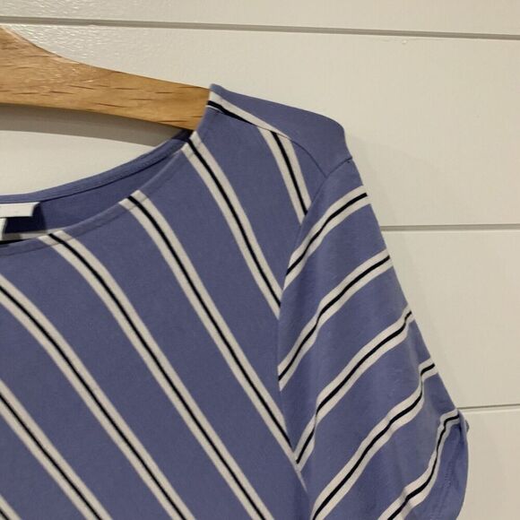 J. Jill | Maxi Dress Long Short Sleeve Striped Stretch- Size Large Tall - Picture 4 of 7